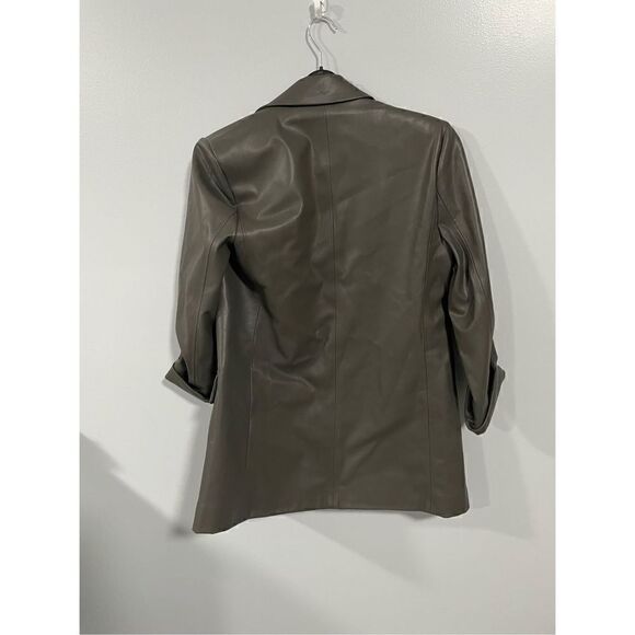 Joseph Ribkoff Black Faux Leather Long Sleeve Blazer Jacket 223090 NEW - Picture 6 of 6